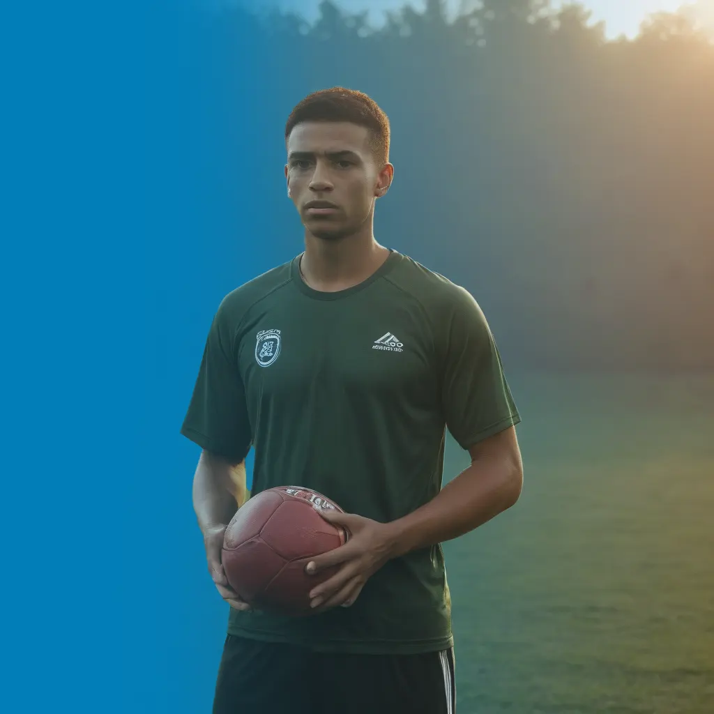 Football player illustration showcasing talent opportunities